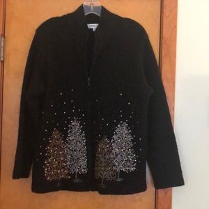 Cold water Creek Holiday Cardigan